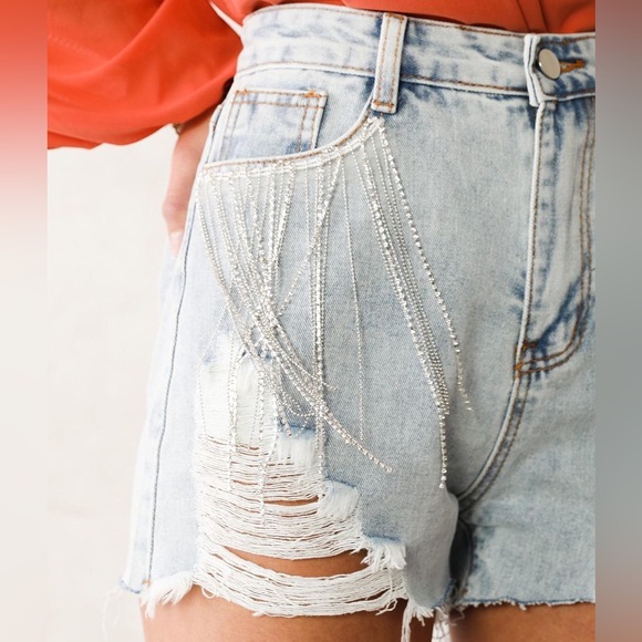 Rhinestone Bella B Shorts (S) (25/26) - Picture 2 of 8